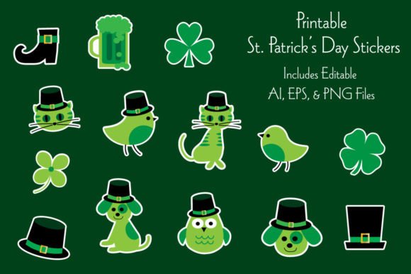 Download Saint Patrick's Day Cute Animal Stickers - Animal stickers Collection